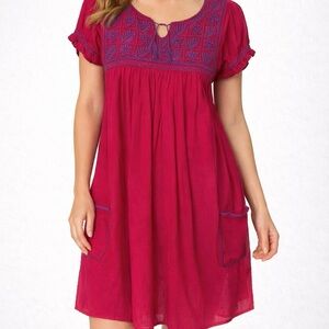 HandmadeMexican Dress with Embroidery. NWOT
